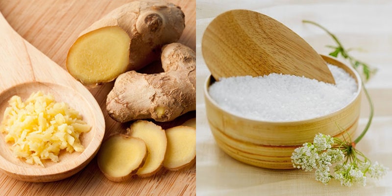 Trị ho bằng gừng và muối