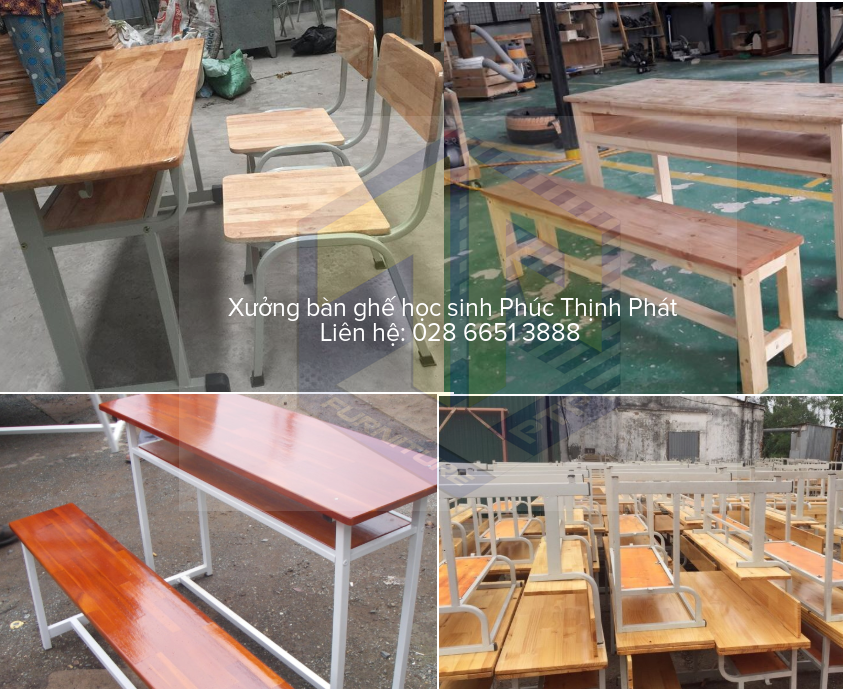Xưởng sản xuất bàn ghế học sinh giá rẻ, theo yêu cầu tại thành phố Hồ Chí Minh