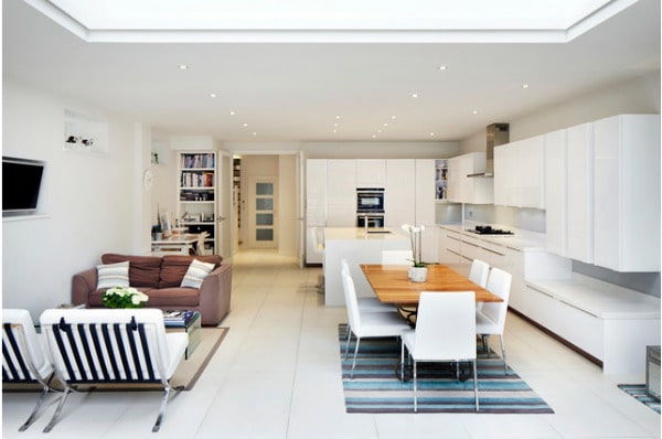Nội thất đẹp: Thiết kế hiện đại với phòng khách liền bếp tiện dụng
