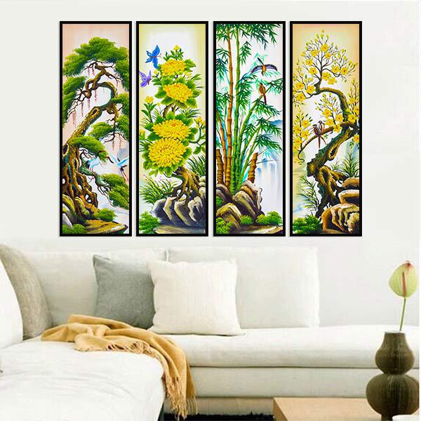 Tổng hợp 1001 vấn đề về tranh tứ quý trong phong thủy